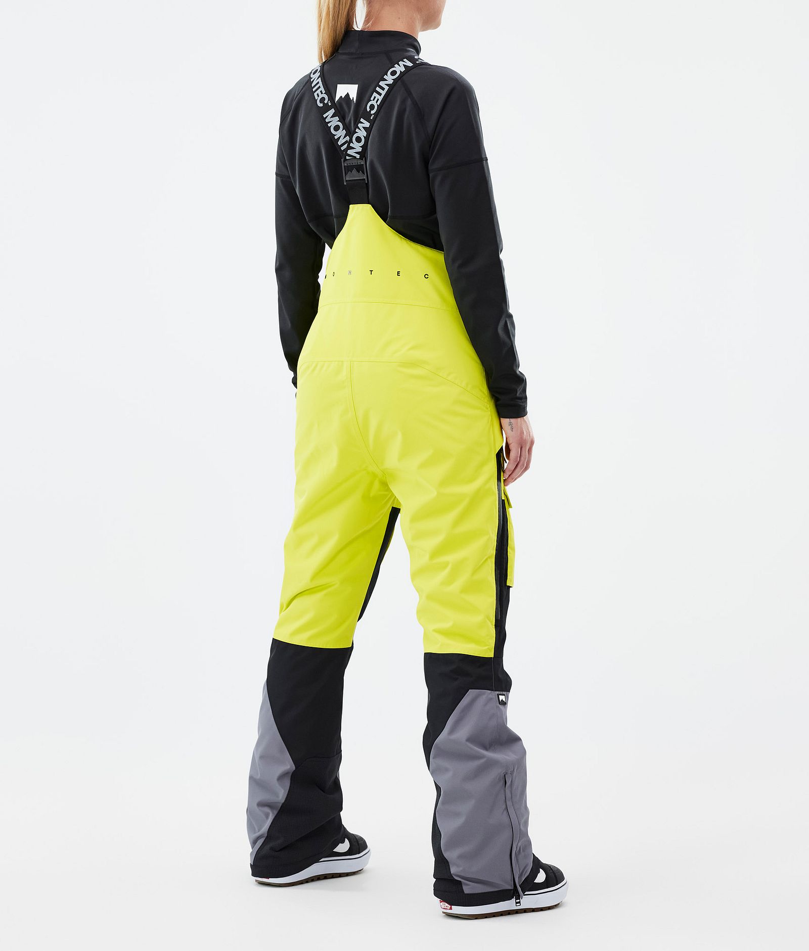 Fawk W Pantalon de Snowboard Femme Bright Yellow/Black/Light Pearl, Image 4 sur 7