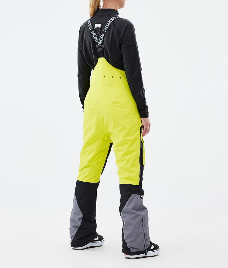 Fawk W Spodnie Snowboardowe Kobiety Bright Yellow/Black/Light Pearl, Zdjęcie 4 z 7