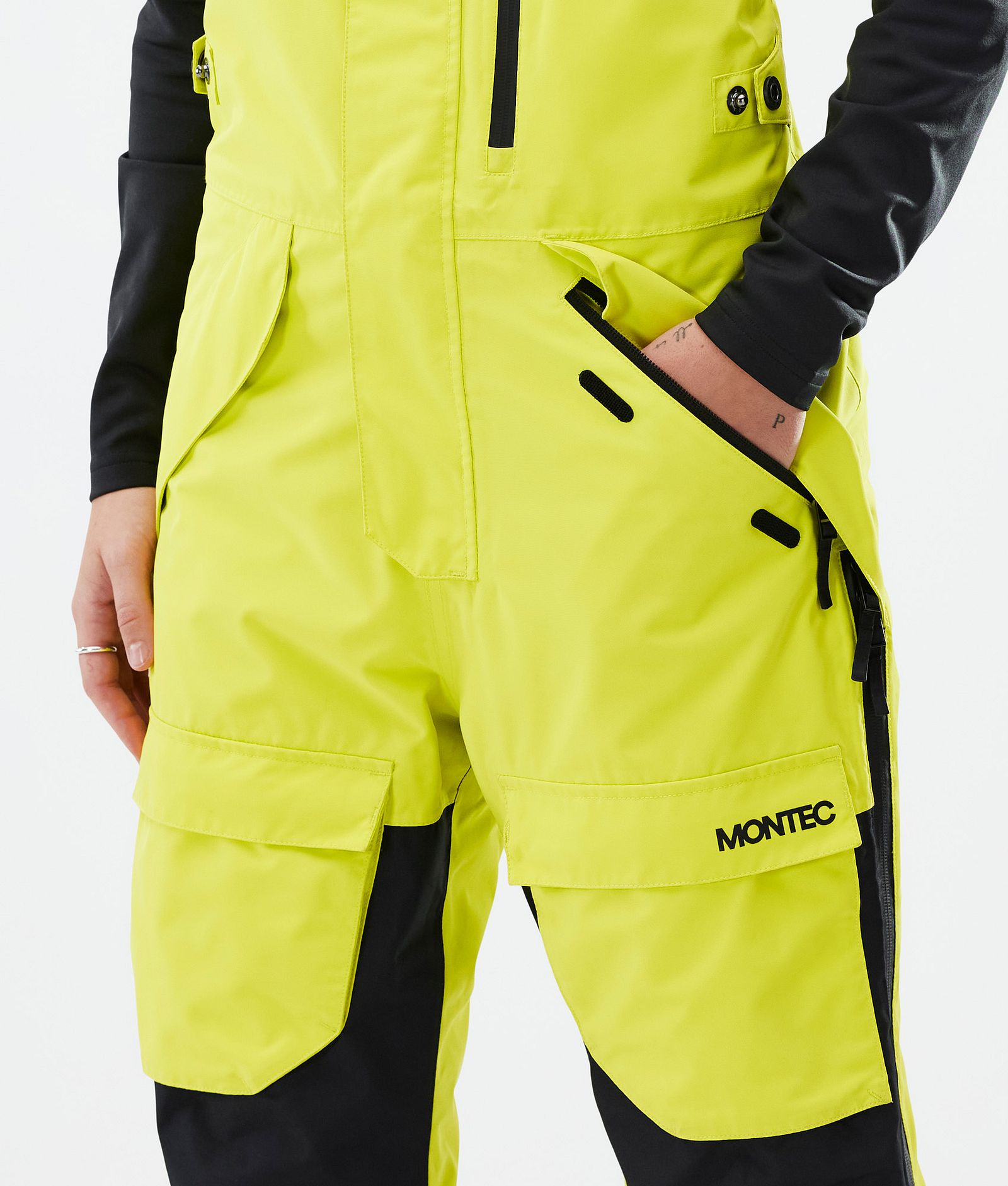 Montec Fawk W Snowboard Pants Women Bright Yellow/Black/Light Pearl ...