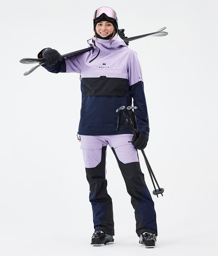 Fawk W Pantalon de Ski Femme Faded Violet/Black/Dark Blue, Image 2 sur 7