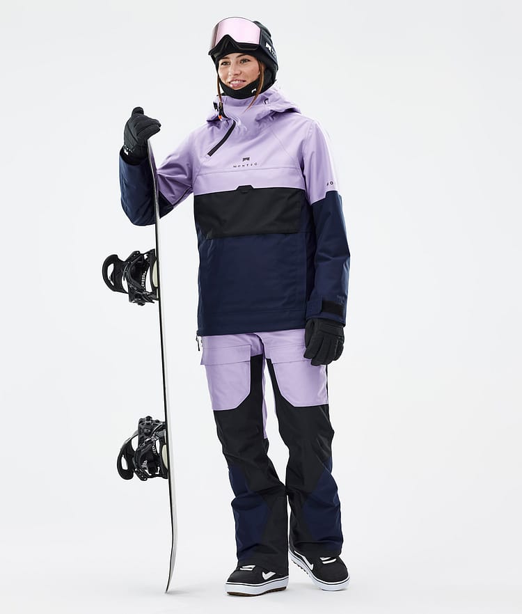 Fawk W Pantaloni Snowboard Donna Faded Violet/Black/Dark Blue, Immagine 2 di 7