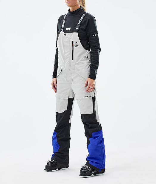 Fawk W Ski Pants Women Light Grey/Black/Cobalt Blue