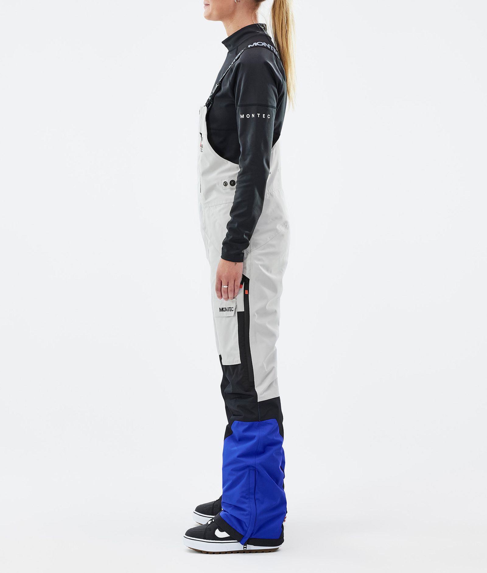 Fawk W Pantalon de Snowboard Femme Light Grey/Black/Cobalt Blue, Image 3 sur 7