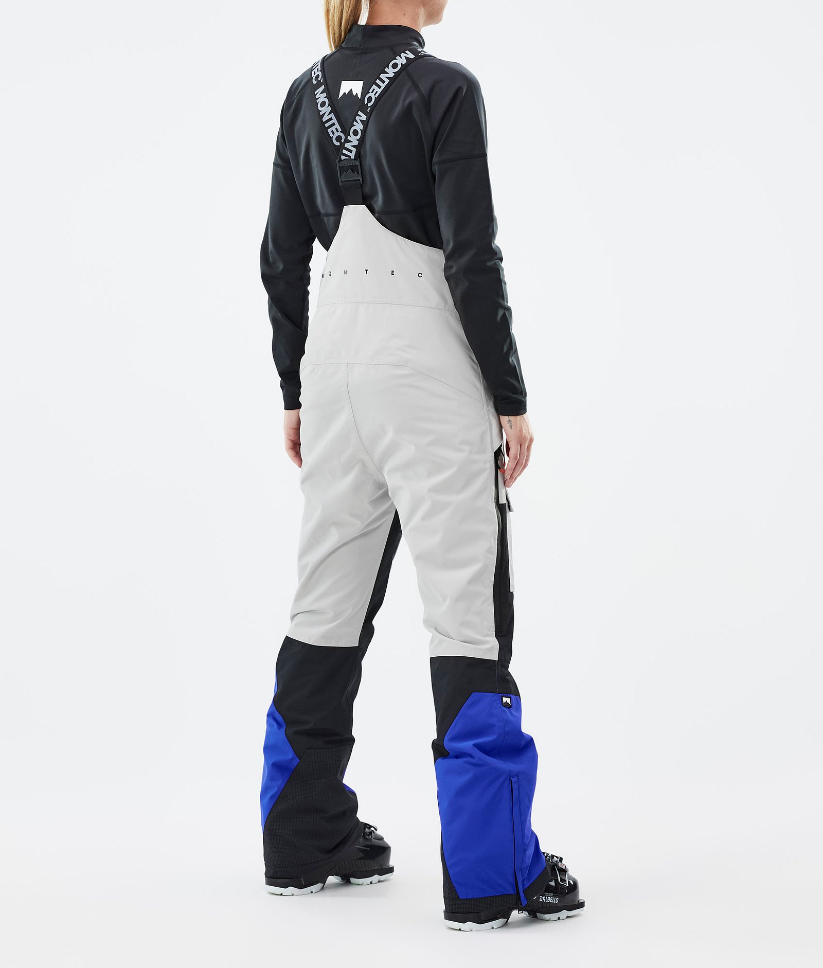 Fawk W Pantalon de Ski Femme Light Grey/Black/Cobalt Blue, Image 4 sur 7