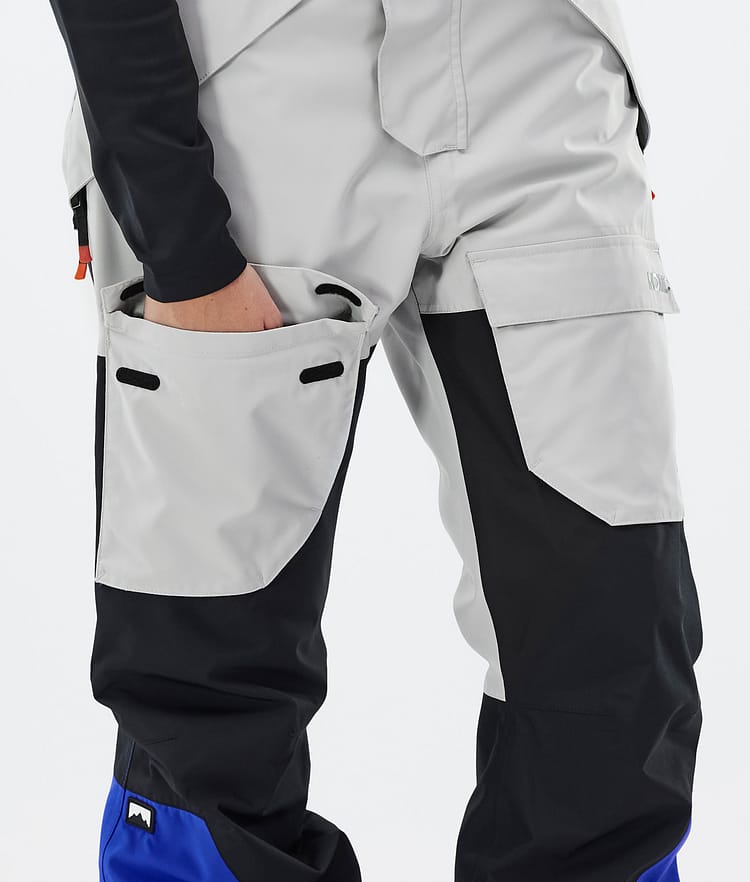 Fawk W Pantaloni Snowboard Donna Light Grey/Black/Cobalt Blue, Immagine 7 di 7