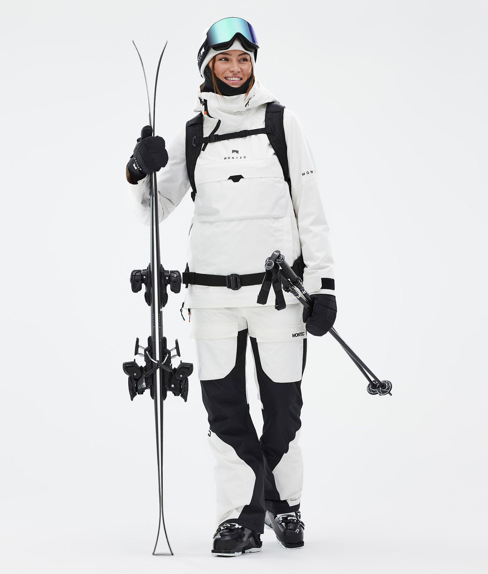 Fawk W Pantalon de Ski Femme Old White/ Black, Image 2 sur 7