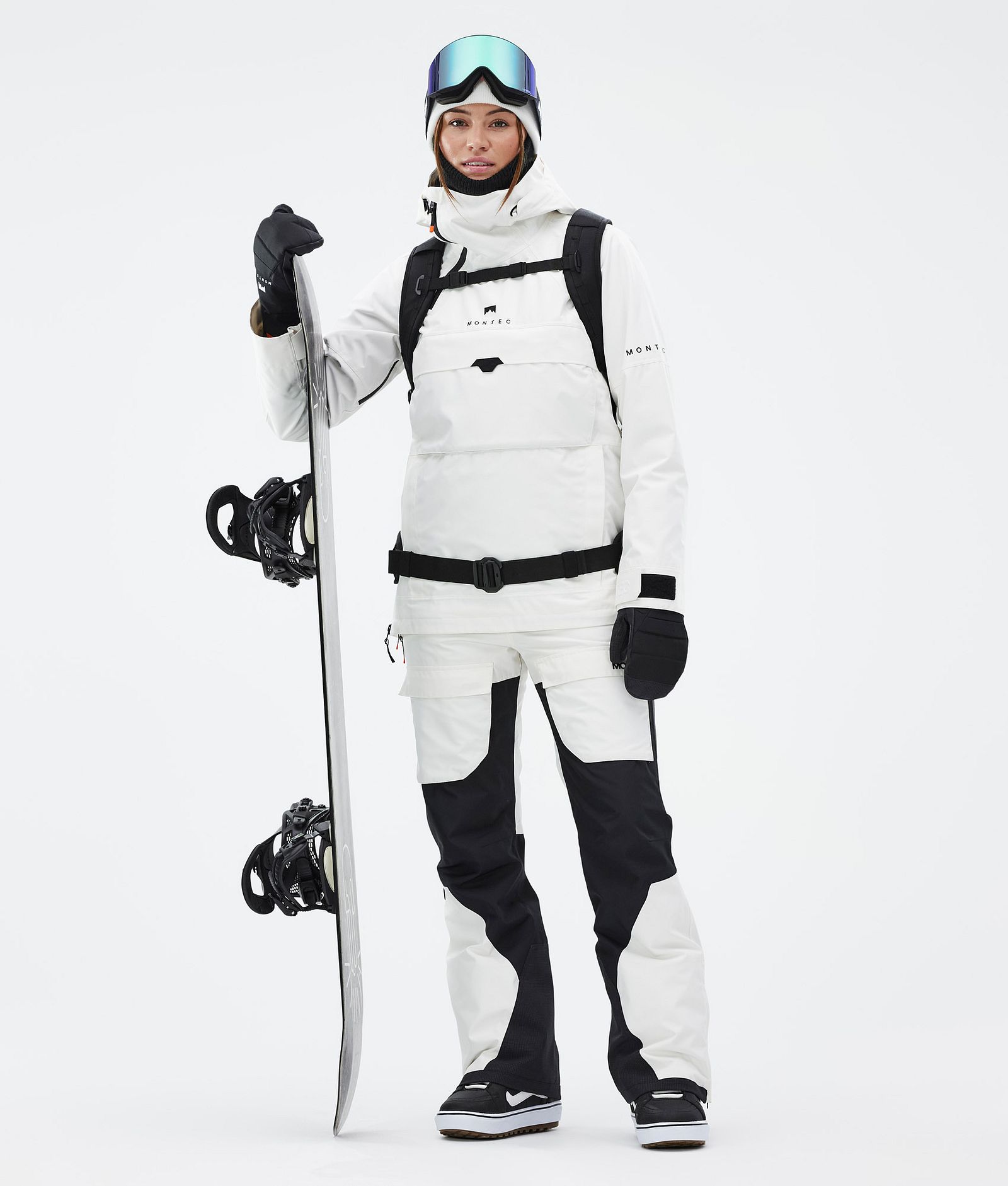 Fawk W Pantalon de Snowboard Femme Old White/ Black, Image 2 sur 7