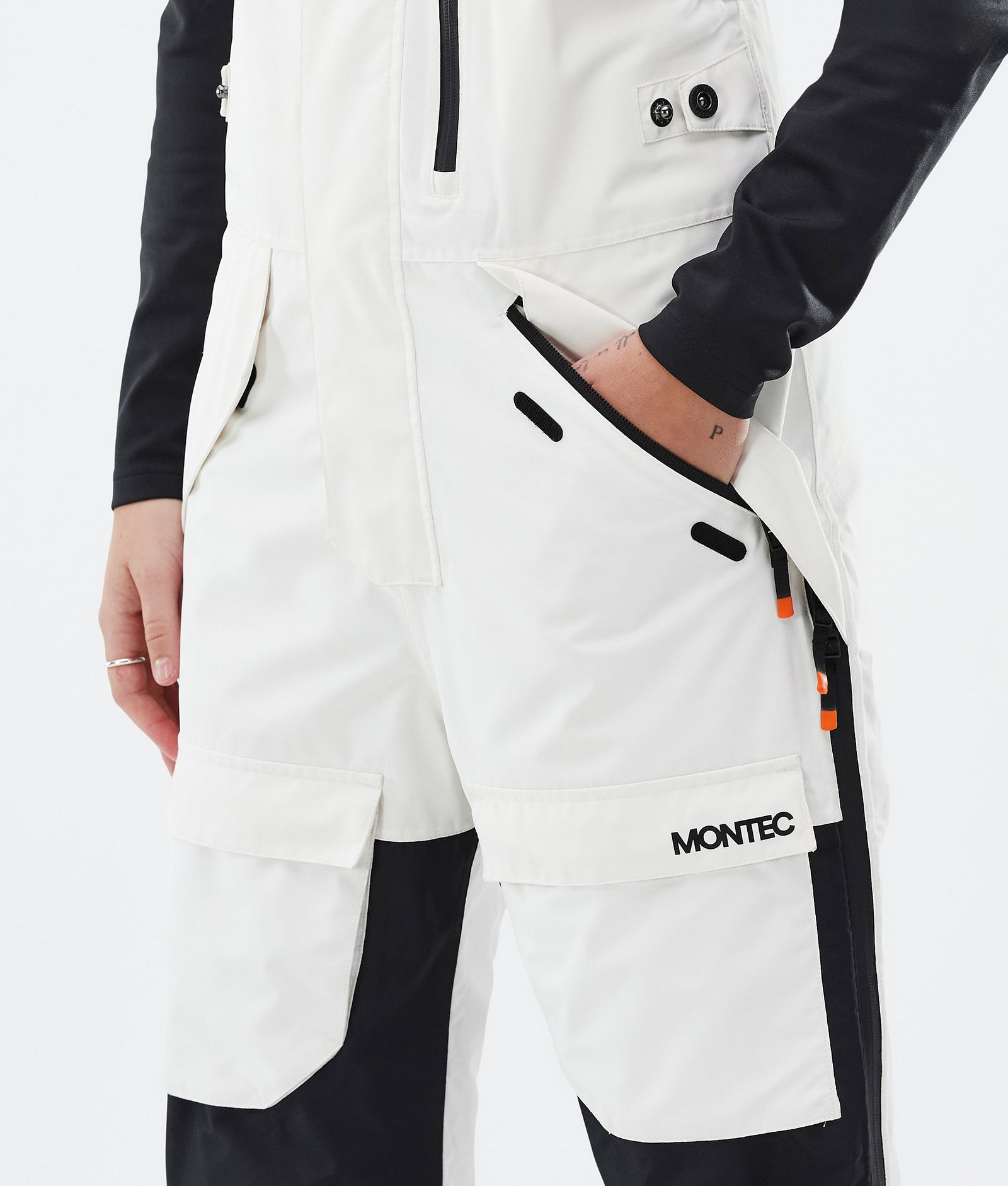 Fawk W Pantaloni Snowboard Donna Old White/ Black, Immagine 5 di 7