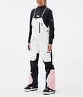 Fawk W Pantalon de Snowboard Femme Old White/Black/Soft Pink, Image 1 sur 7