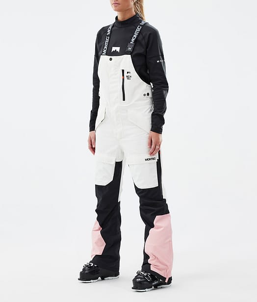 Fawk W Pantalon de Ski Femme Old White/Black/Soft Pink