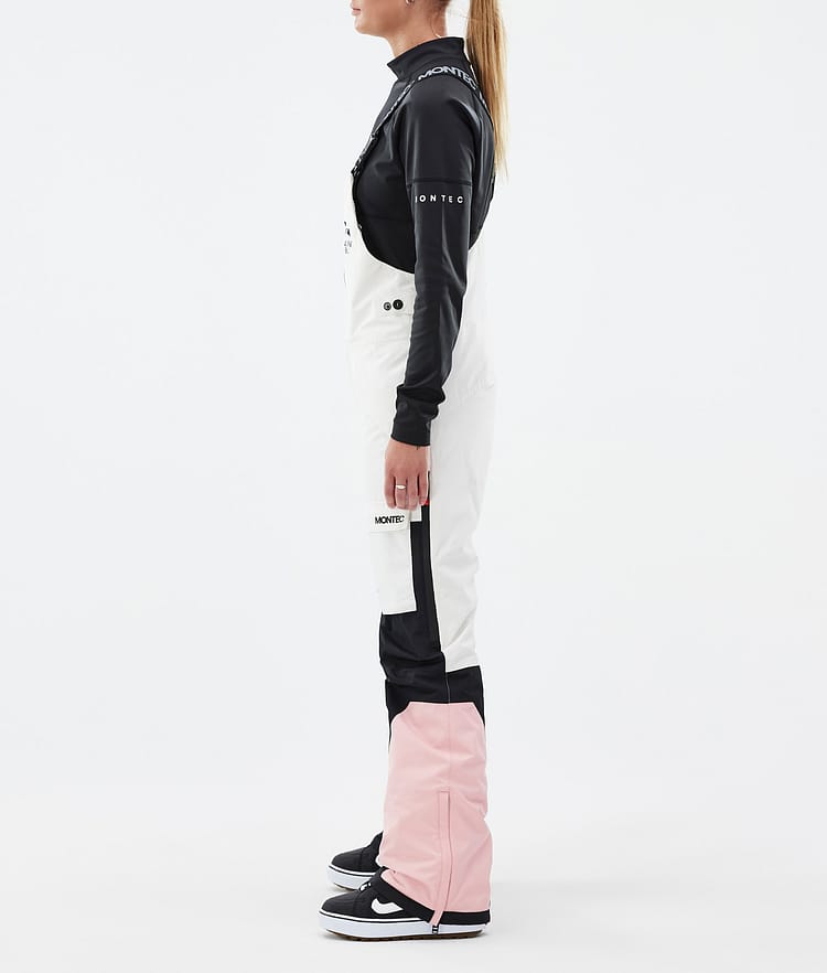 Fawk W Pantalon de Snowboard Femme Old White/Black/Soft Pink, Image 3 sur 7