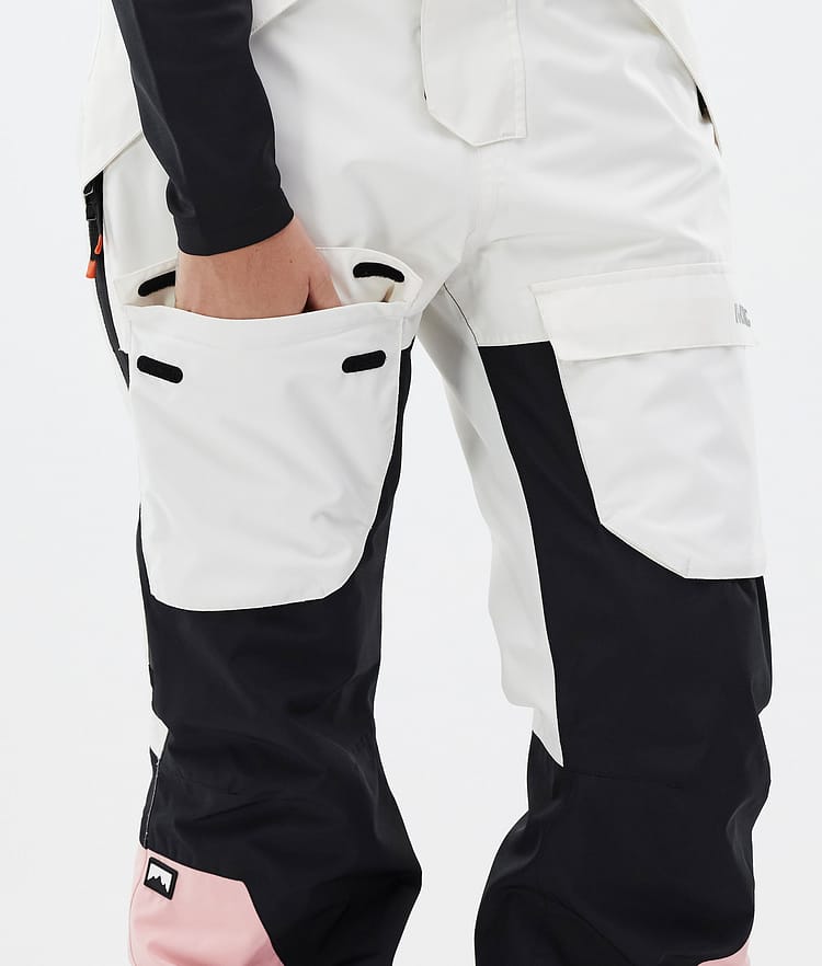 Fawk W Pantalon de Snowboard Femme Old White/Black/Soft Pink, Image 7 sur 7