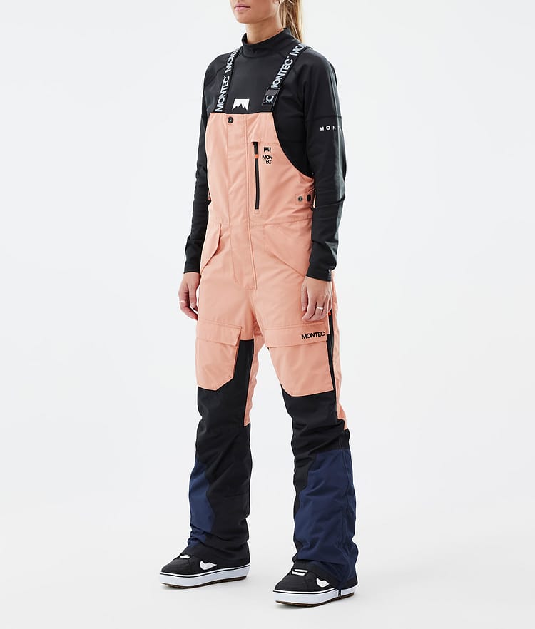 Fawk W Spodnie Snowboardowe Kobiety Faded Peach/Black/Dark Blue, Zdjęcie 1 z 7