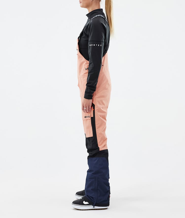 Fawk W Pantalon de Snowboard Femme Faded Peach/Black/Dark Blue, Image 3 sur 7