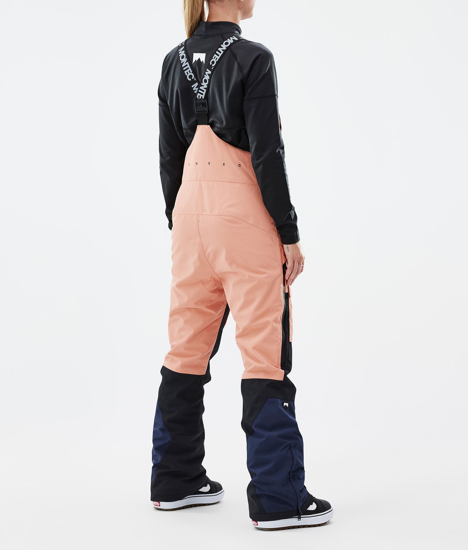 Fawk W Pantalon de Snowboard Femme Faded Peach/Black/Dark Blue, Image 4 sur 7