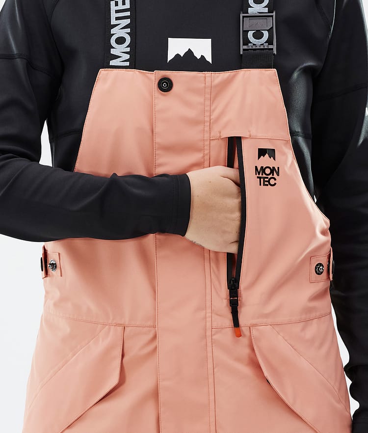 Fawk W Spodnie Snowboardowe Kobiety Faded Peach/Black/Dark Blue, Zdjęcie 6 z 7