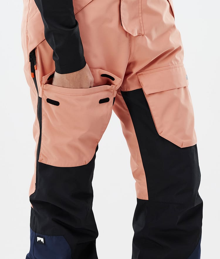 Fawk W Pantalon de Ski Femme Faded Peach/Black/Dark Blue, Image 7 sur 7