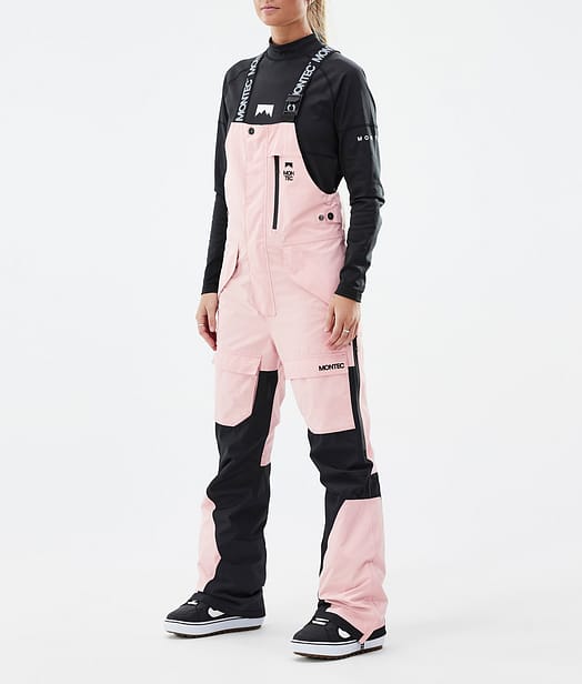 Fawk W Snowboard Bukser Dame Soft Pink/ Black