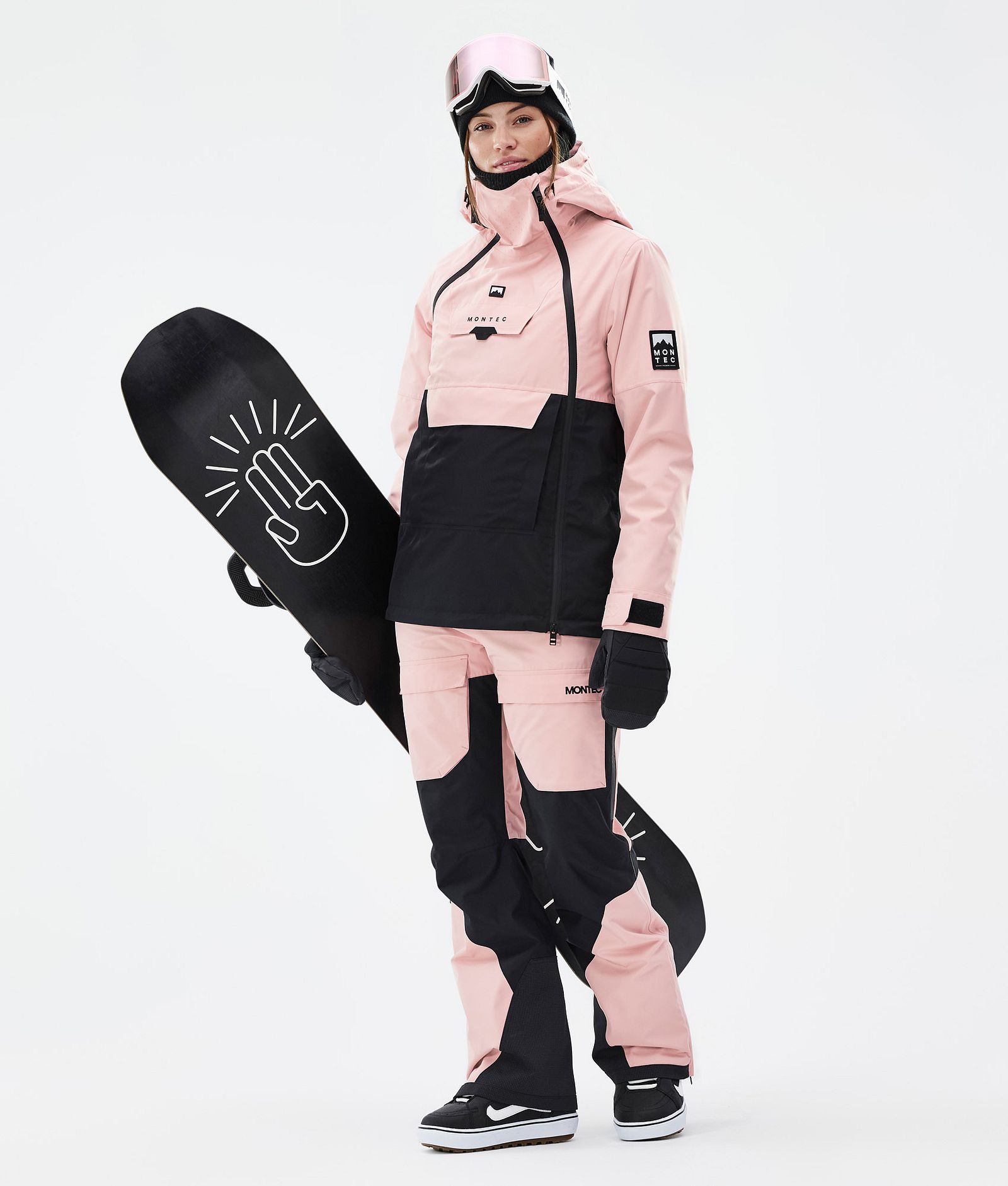 Fawk W Pantalon de Snowboard Femme Soft Pink/ Black, Image 2 sur 7
