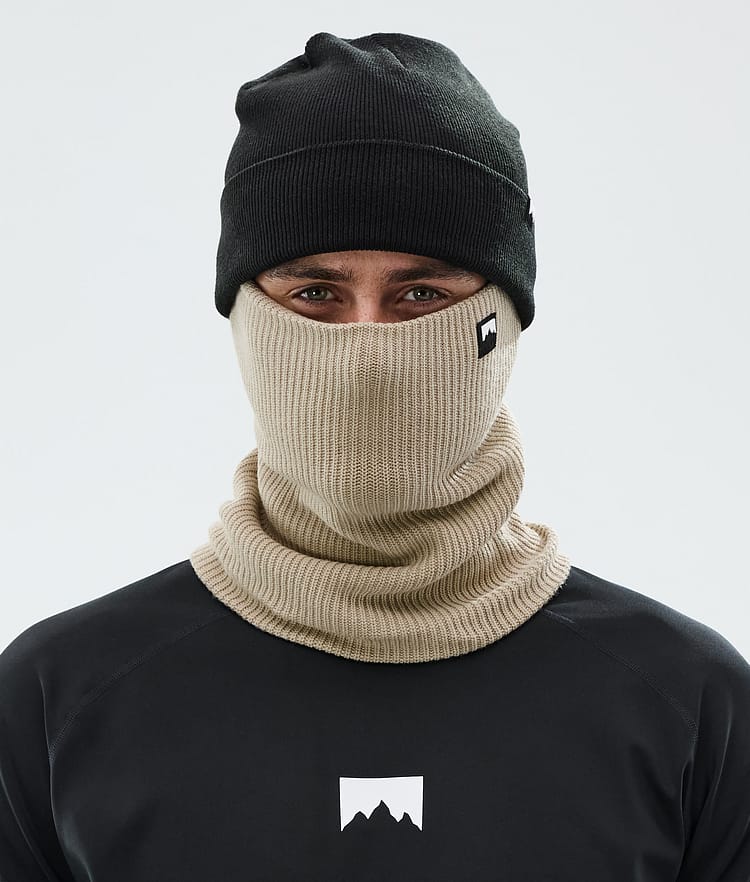 Classic Knitted Facemask Sand, Image 2 of 3