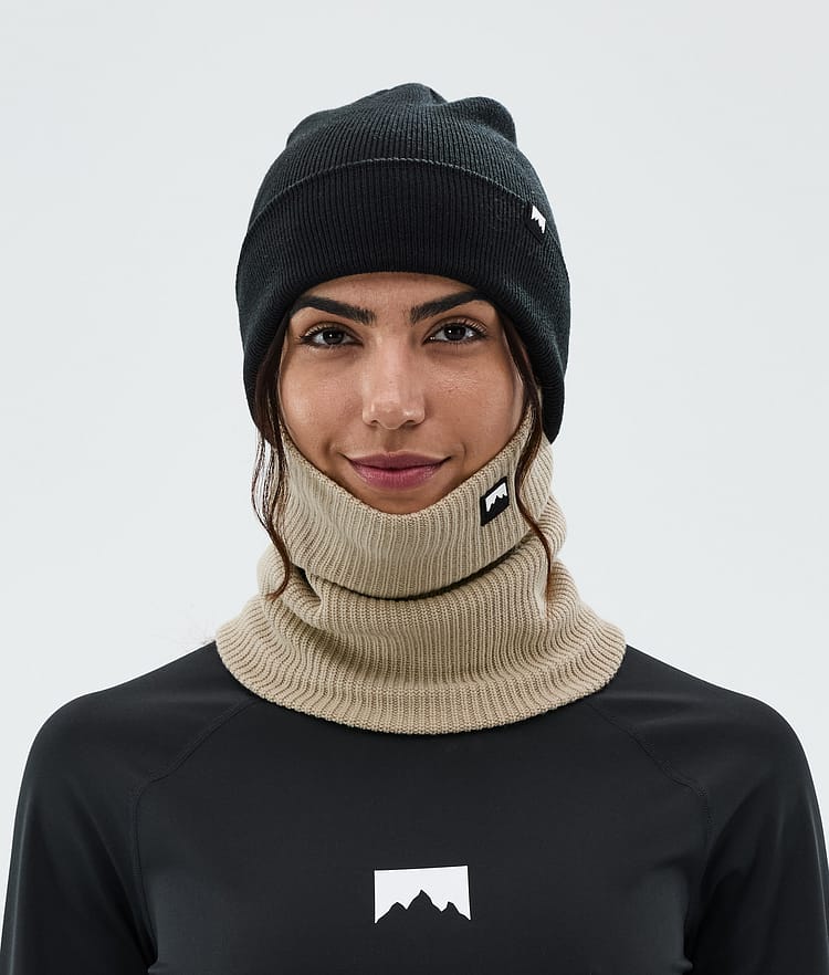 Classic Knitted Facemask Sand, Image 3 of 3