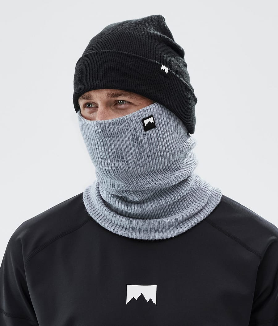 Classic Knitted Facemask Soft Blue
