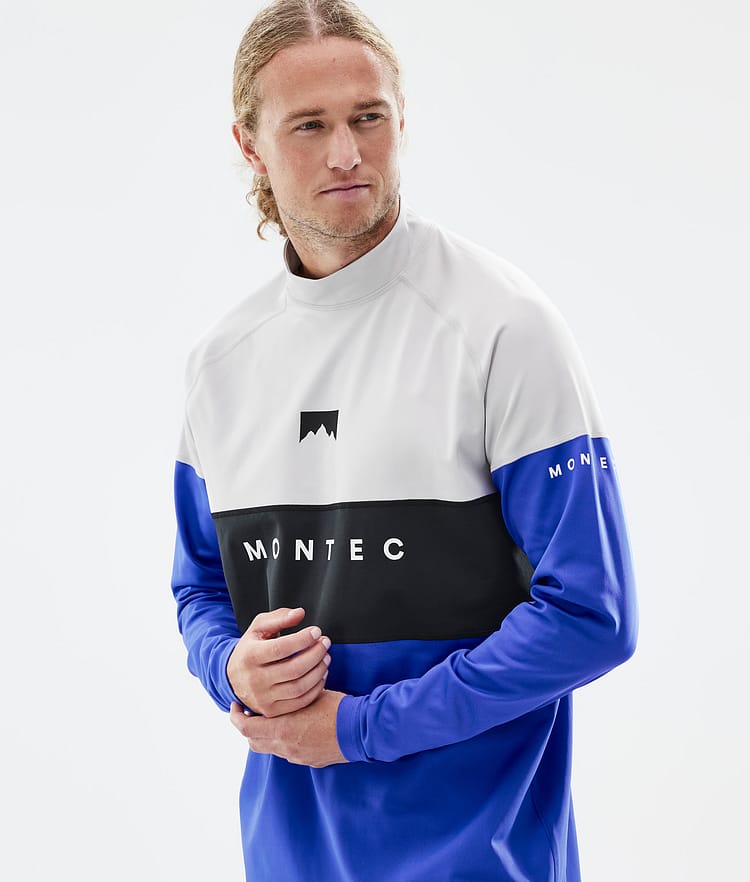 Alpha Tee-shirt thermique Homme Light Grey/Black/Cobalt Blue, Image 2 sur 6