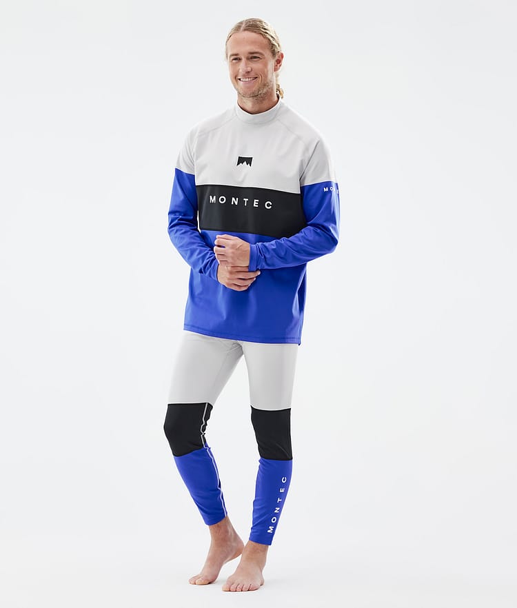 Alpha Tee-shirt thermique Homme Light Grey/Black/Cobalt Blue, Image 3 sur 6