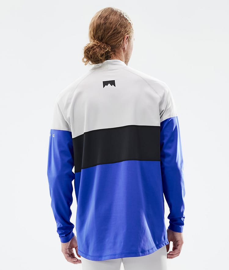 Alpha Tee-shirt thermique Homme Light Grey/Black/Cobalt Blue, Image 5 sur 6