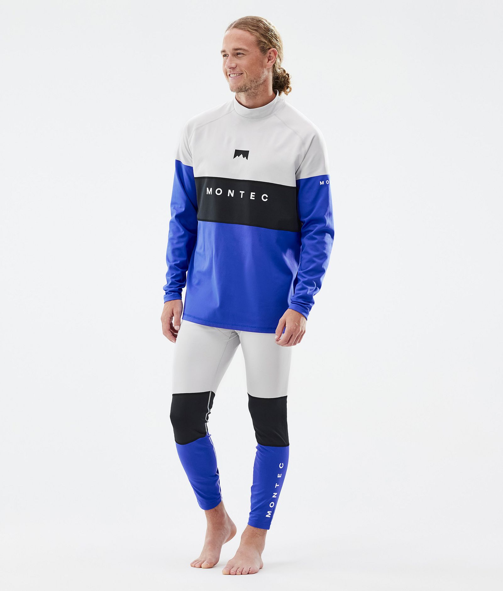 Alpha Base Layer Pant Men Light Grey/Black/Cobalt Blue, Image 3 of 7