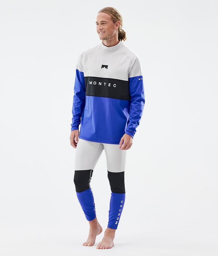 Alpha Base Layer Pant Men Light Grey/Black/Cobalt Blue