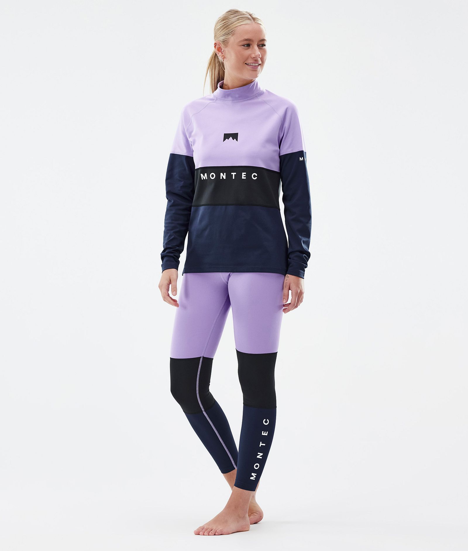 Alpha W Maglia Termica Donna Faded Violet/Black/Dark Blue, Immagine 3 di 5