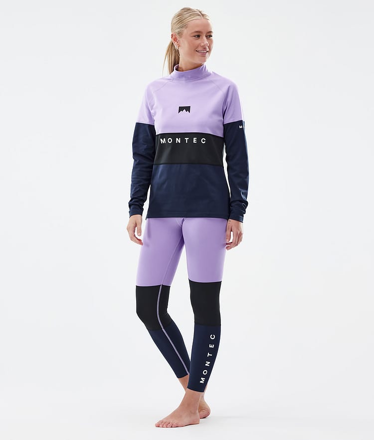 Alpha W Underställströja Dam Faded Violet/Black/Dark Blue, Bild 3 av 5