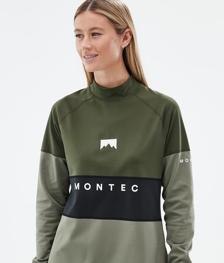 Alpha W Base Layer Top Women Olive Green/Black/Greenish, Image 2 of 5