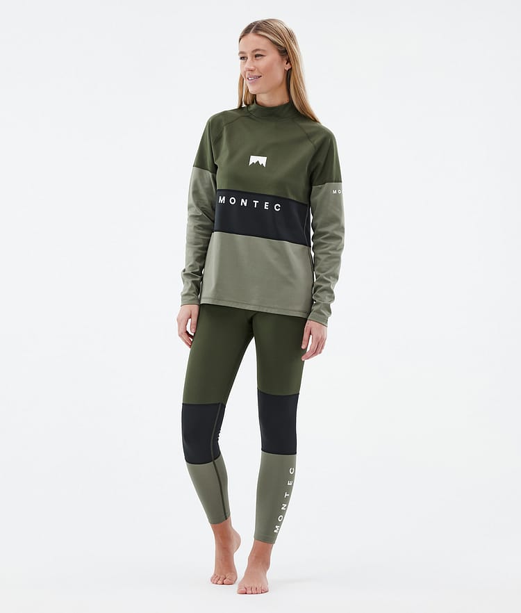 Alpha W Base Layer Top Women Olive Green/Black/Greenish, Image 3 of 5