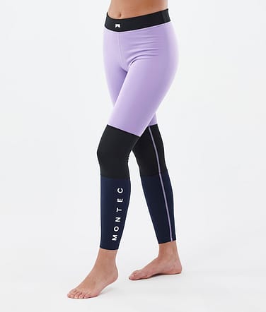 Alpha W Legginsy Termoaktywne Kobiety Faded Violet/Black/Dark Blue