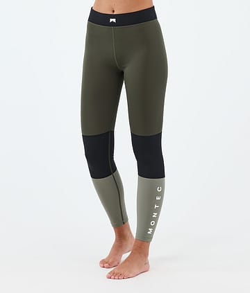 Alpha W Base Layer Pant Women Olive Green/Black/Greenish
