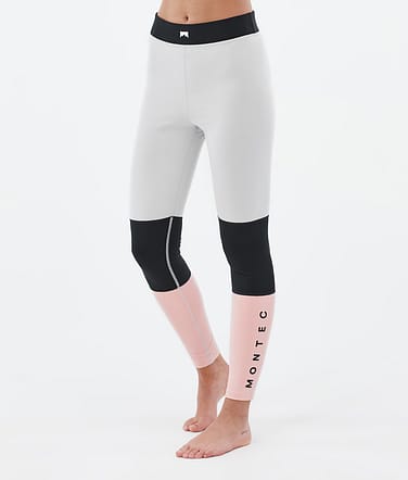 Alpha W Termokalhoty Dámské Light Grey/Black/Soft Pink