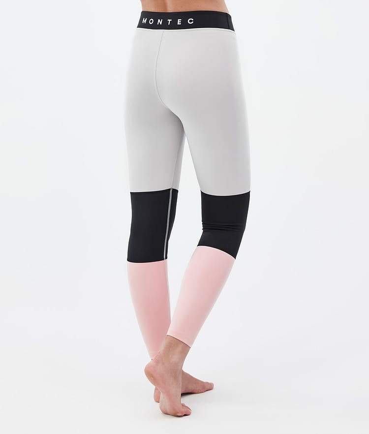 Alpha W Pantaloni Termici Donna Light Grey/Black/Soft Pink, Immagine 2 di 7
