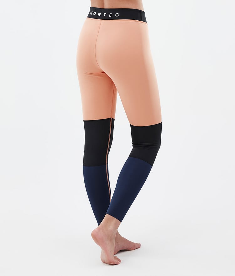 Alpha W Pantaloni Termici Donna Faded Peach/Black/Dark Blue, Immagine 2 di 7