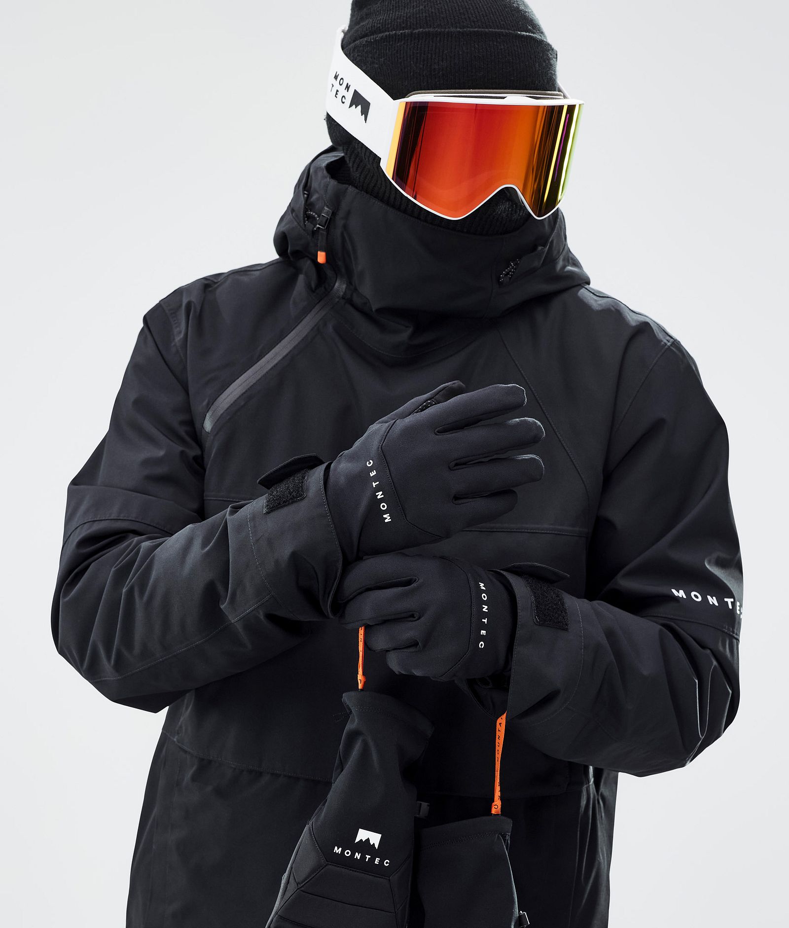 Montec Utility Guantes de esquí Hombre Black/White - Negro