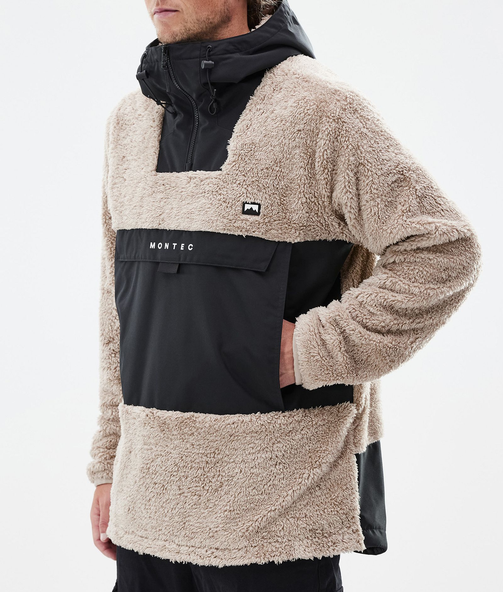 Lima Fleece Hoodie Herren Sand/Black, Bild 7 von 8