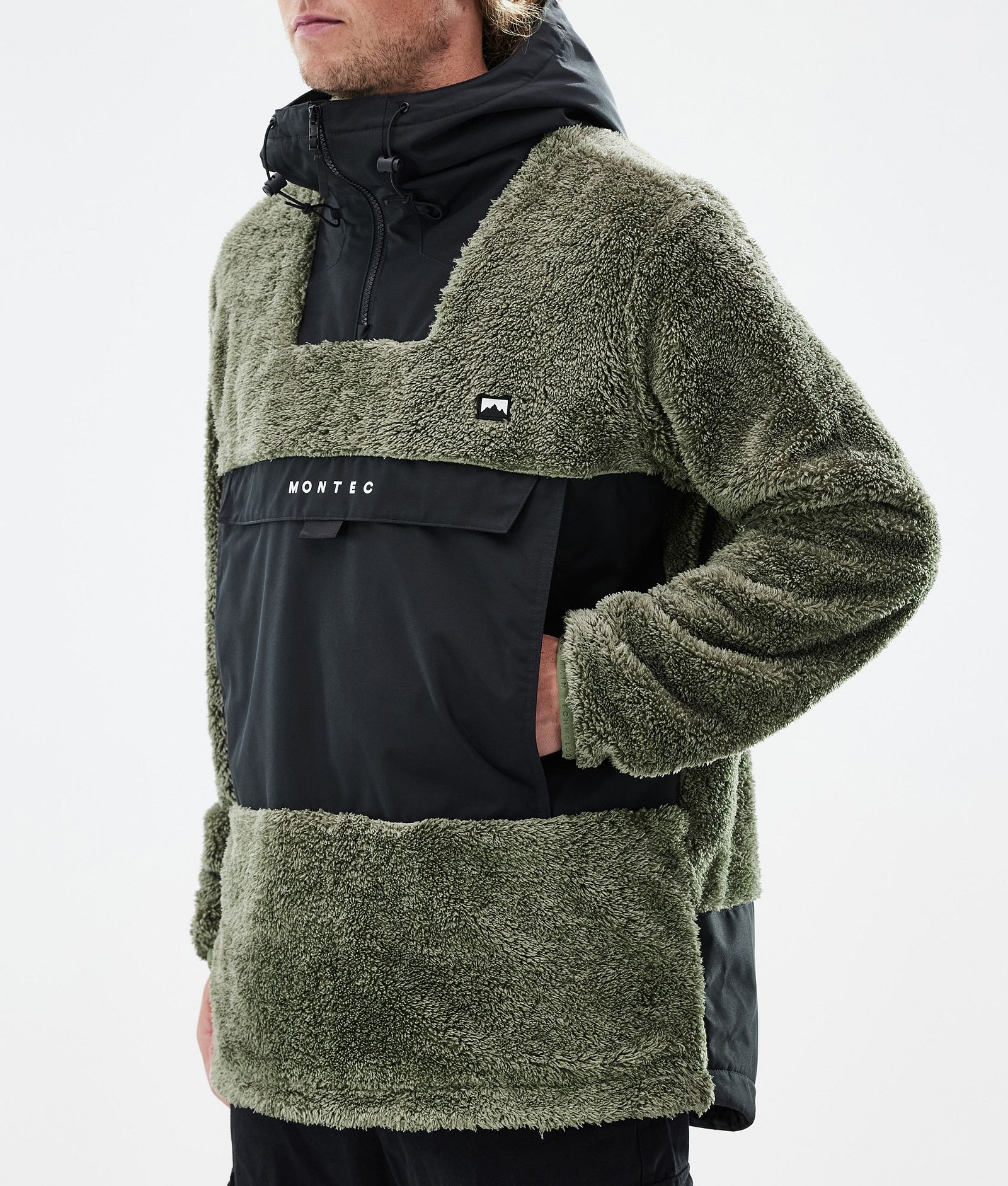 Lima Fleece Hoodie Herren Greenish/Black, Bild 7 von 8