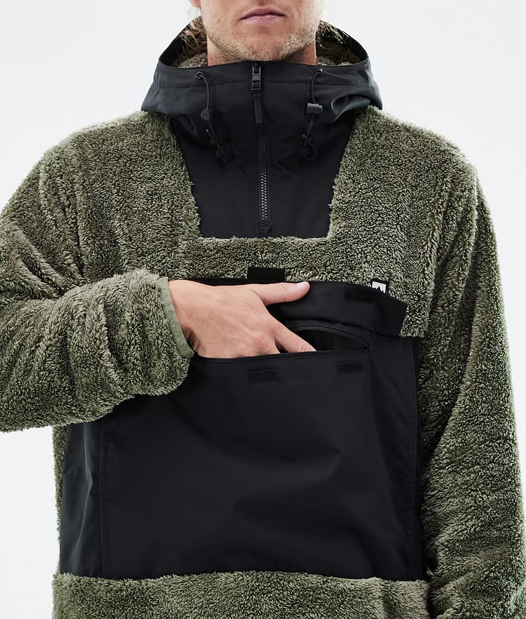 Lima Fleece Hoodie Herren Greenish/Black, Bild 8 von 8