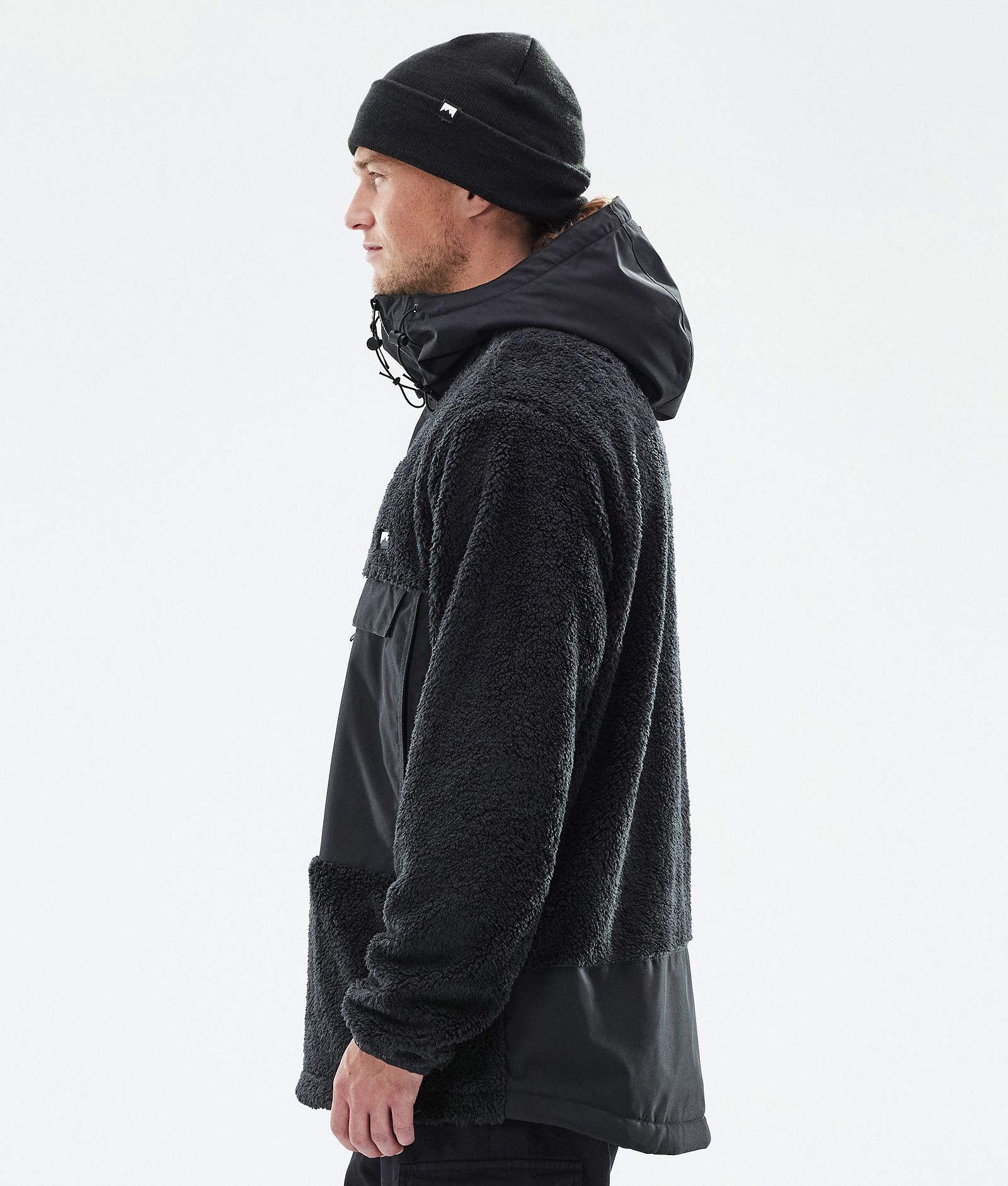 Lima Fleecová Mikina s Kapucí Pánské Black/Black, Obrázek 5 z 8