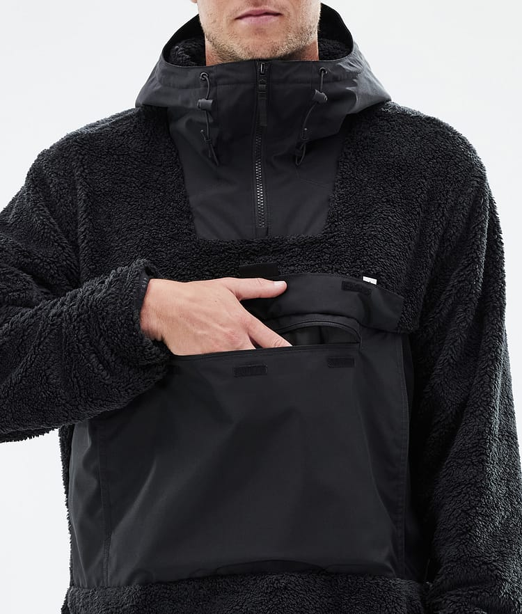 Lima Fleecová Mikina s Kapucí Pánské Black/Black, Obrázek 8 z 8