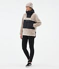 Lima W Fleece-hoodie Dame Sand/Black, Billede 3 af 8