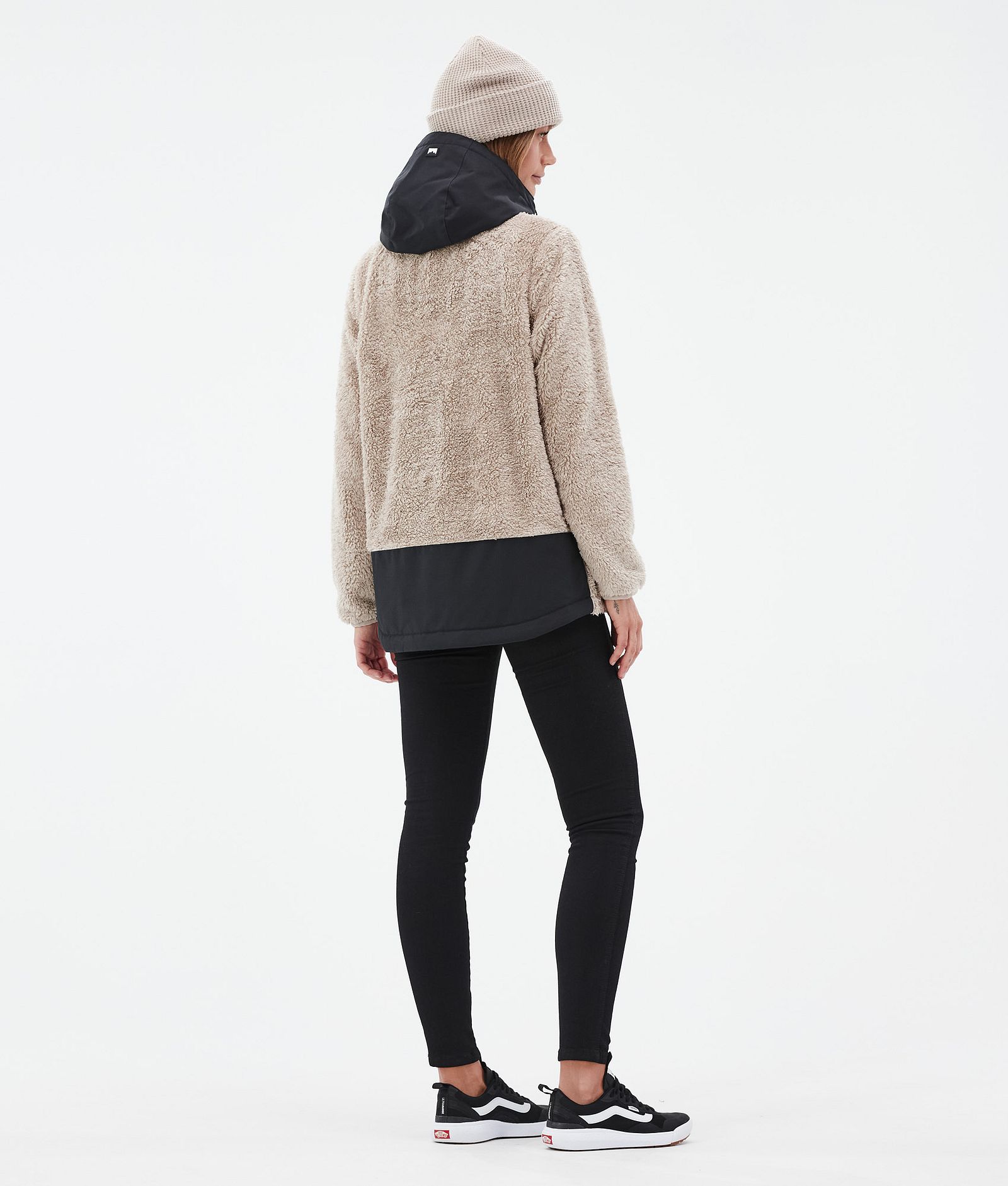 Lima W Fleece-hoodie Dame Sand/Black, Billede 4 af 8