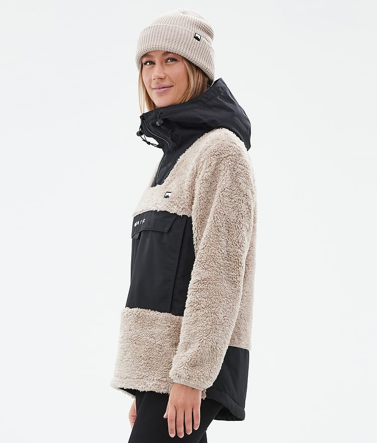 Lima W Fleece-hoodie Dame Sand/Black, Billede 5 af 8