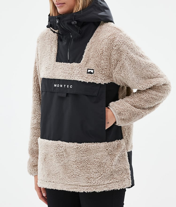 Lima W Fleece-hoodie Dame Sand/Black, Billede 7 af 8